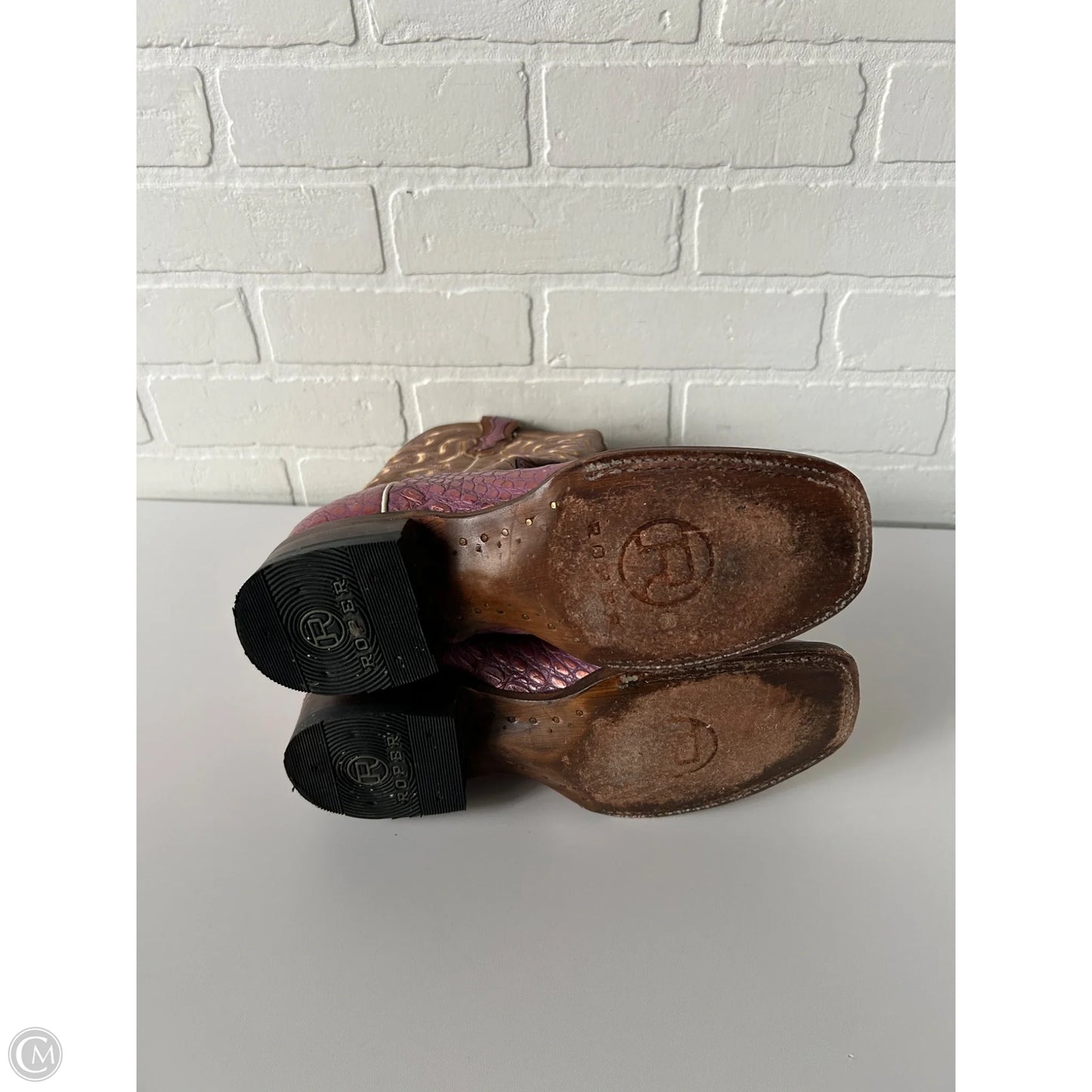 Boots Western By Roper In Brown & Purple, Size: 7.5