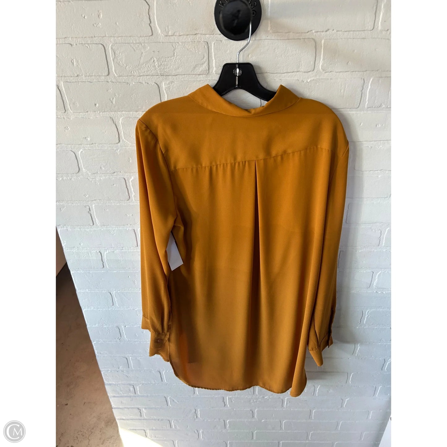 Tunic Long Sleeve By Como Vintage In Yellow, Size: M