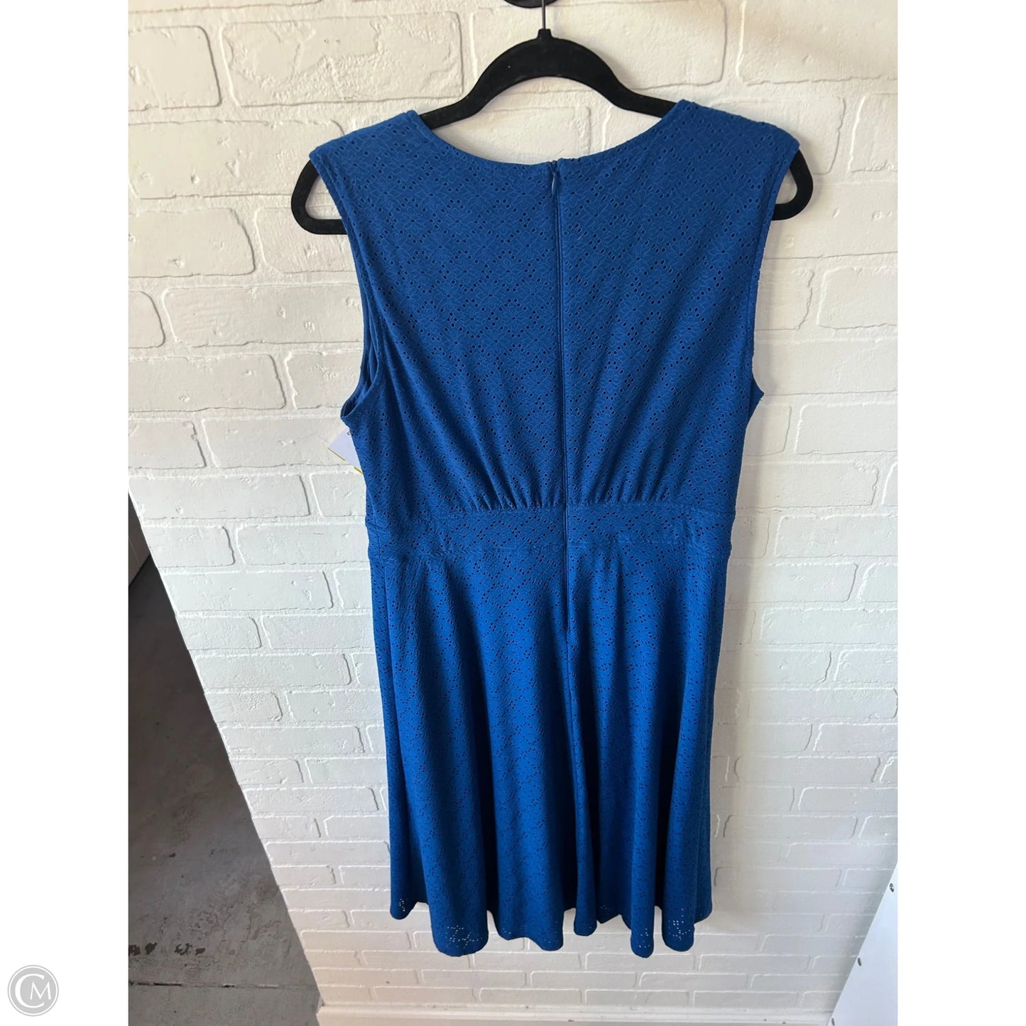 Dress Casual Midi By London Times In Blue, Size: L
