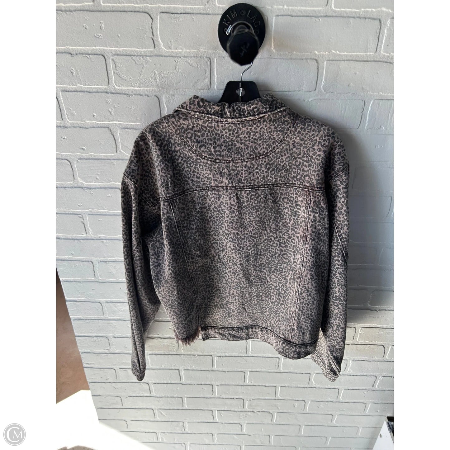 Jacket Denim By Pol In Animal Print, Size: L