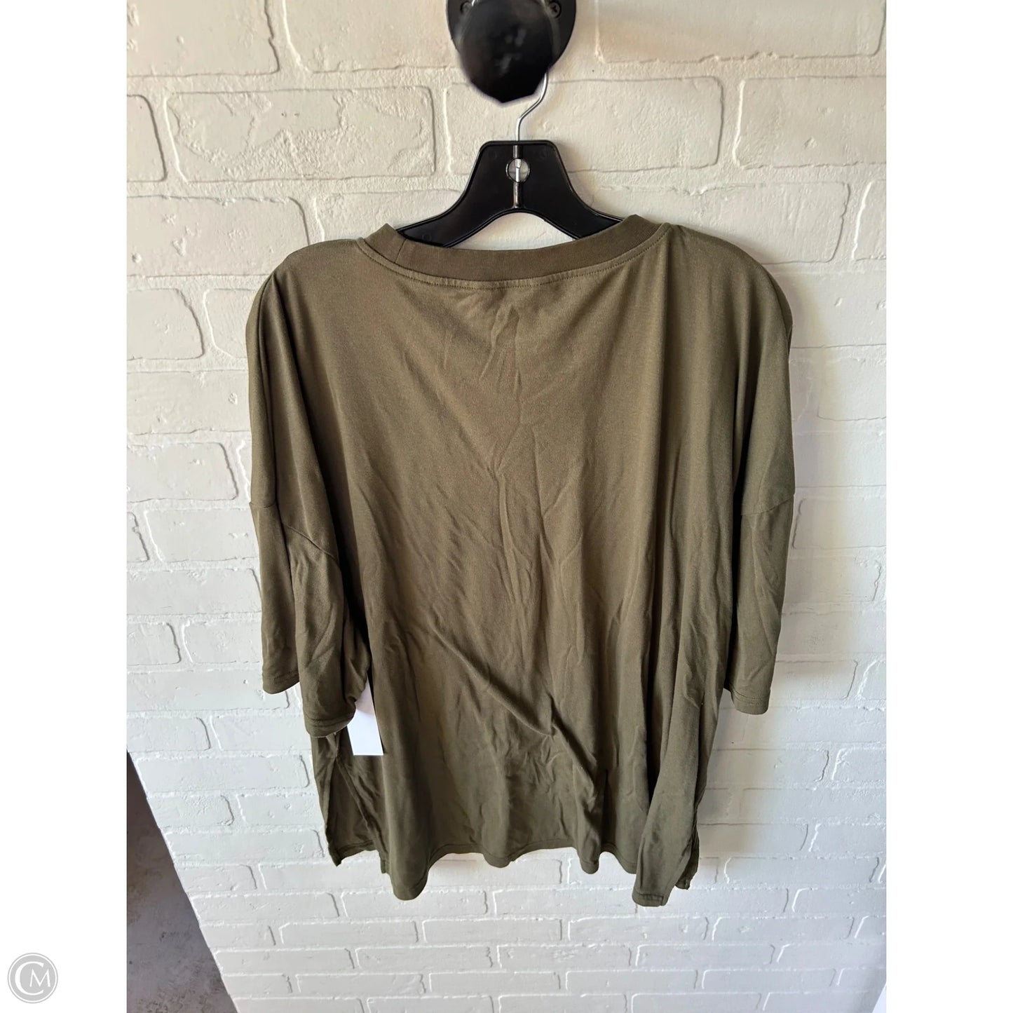 Top Short Sleeve Basic By Kirundo In Green, Size: Xl
