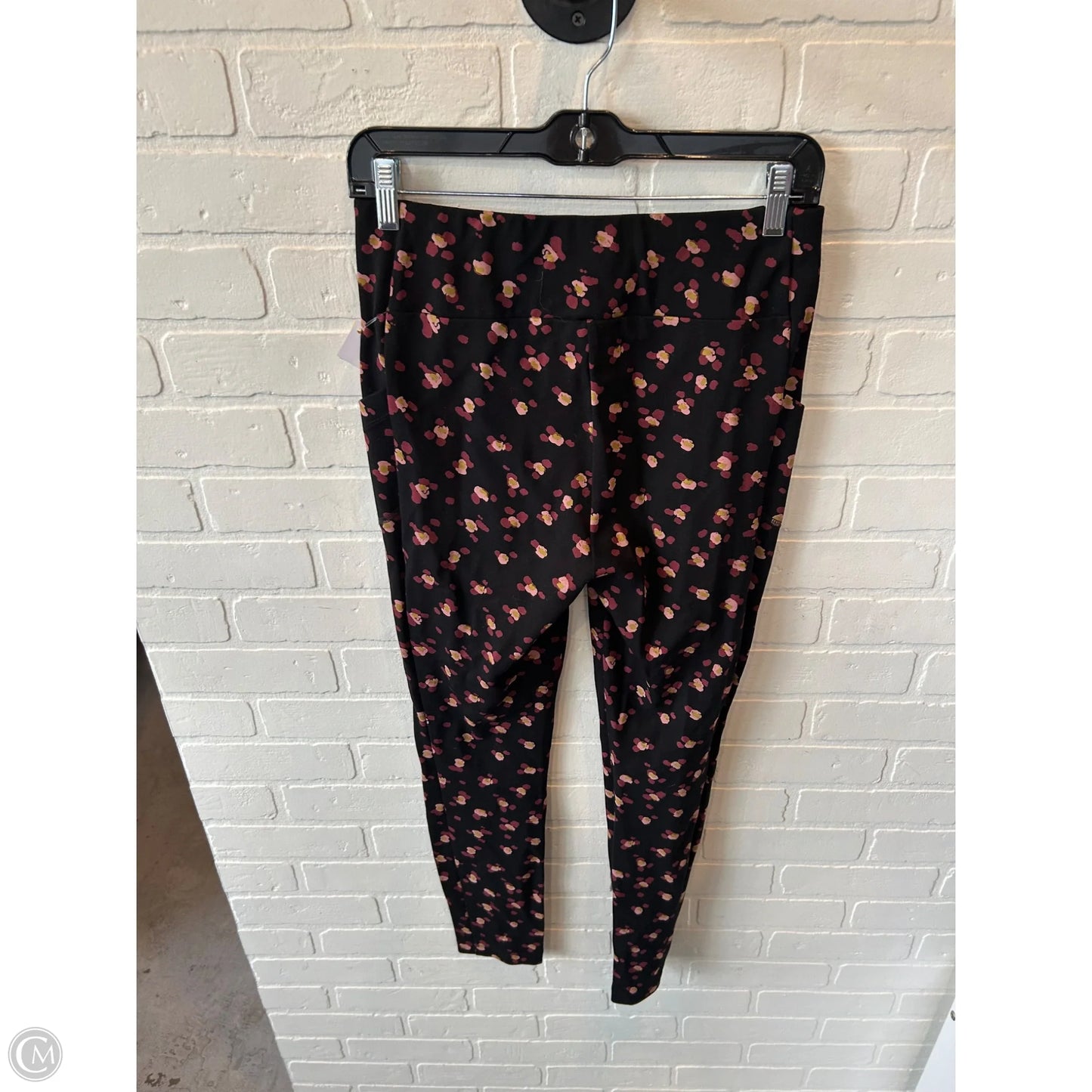 Pants Leggings By Cabi In Black & Pink, Size: 4