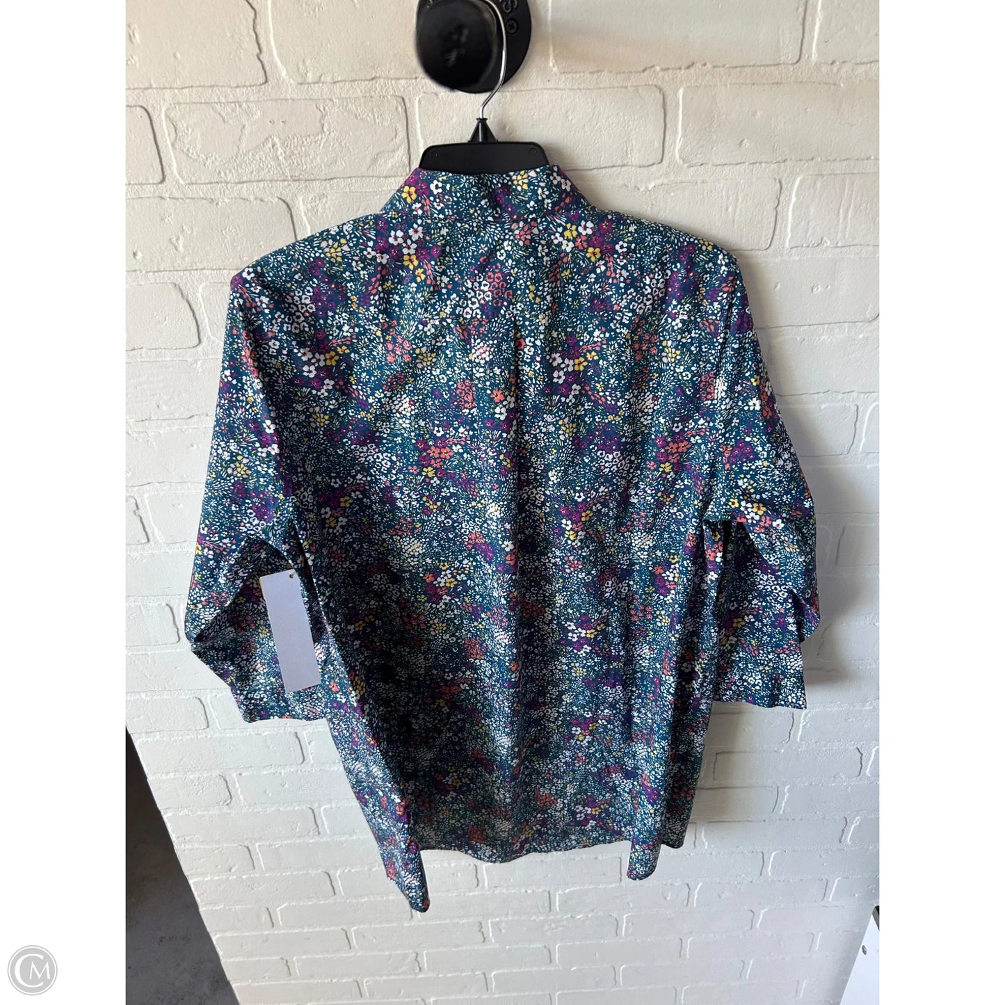 Top Long Sleeve By Lands End In Blue & Purple, Size: L