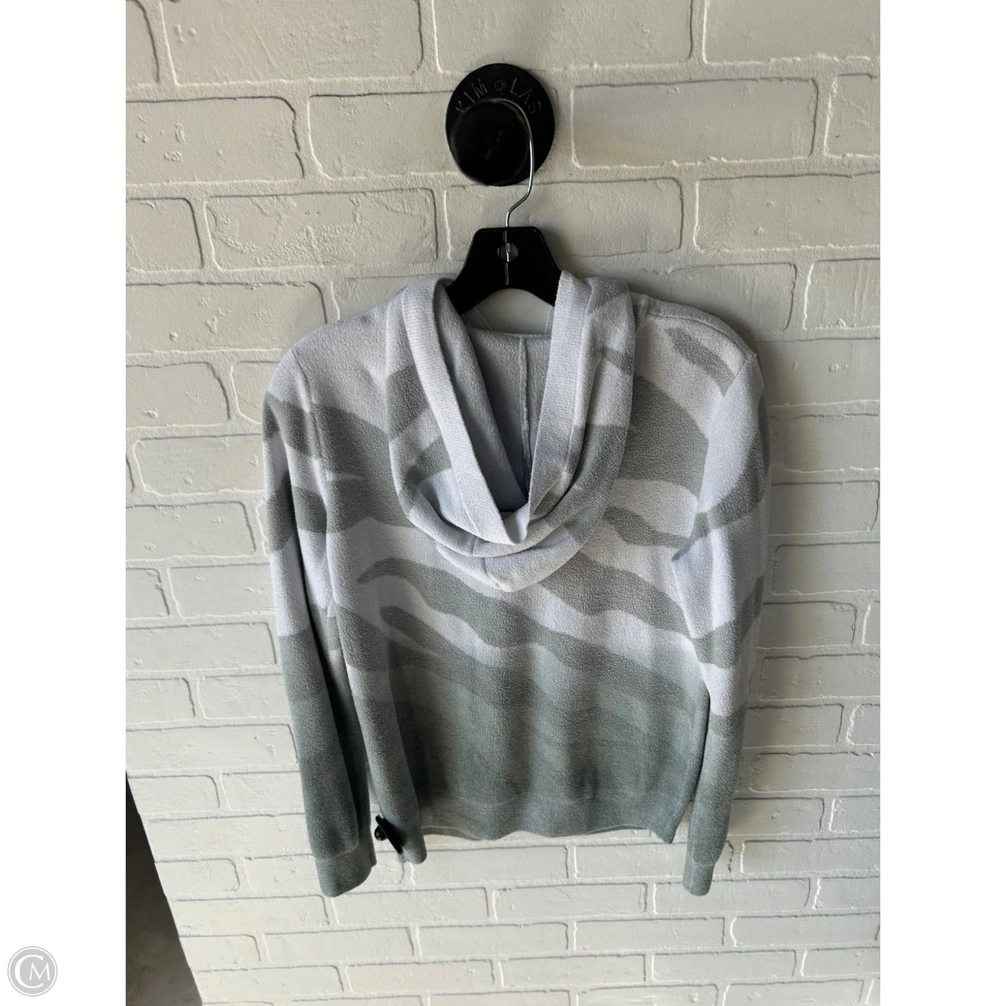 Sweater Cardigan By Barefoot Dreams In Grey & White, Size: Xs