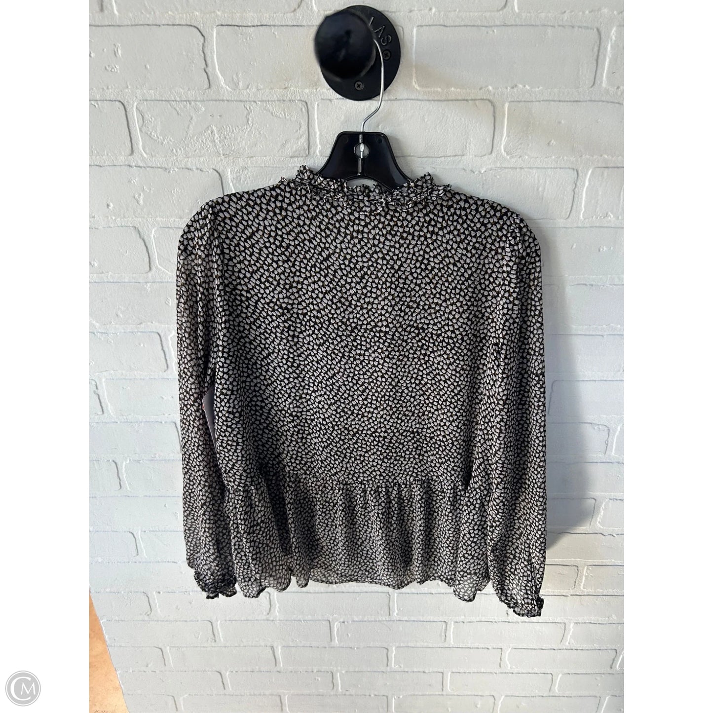 Top Long Sleeve By Loft In Black & Brown, Size: Sp