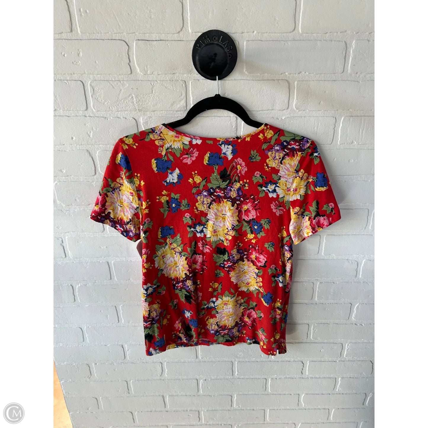 Top Short Sleeve By Maeve In Red & Yellow, Size: Xs