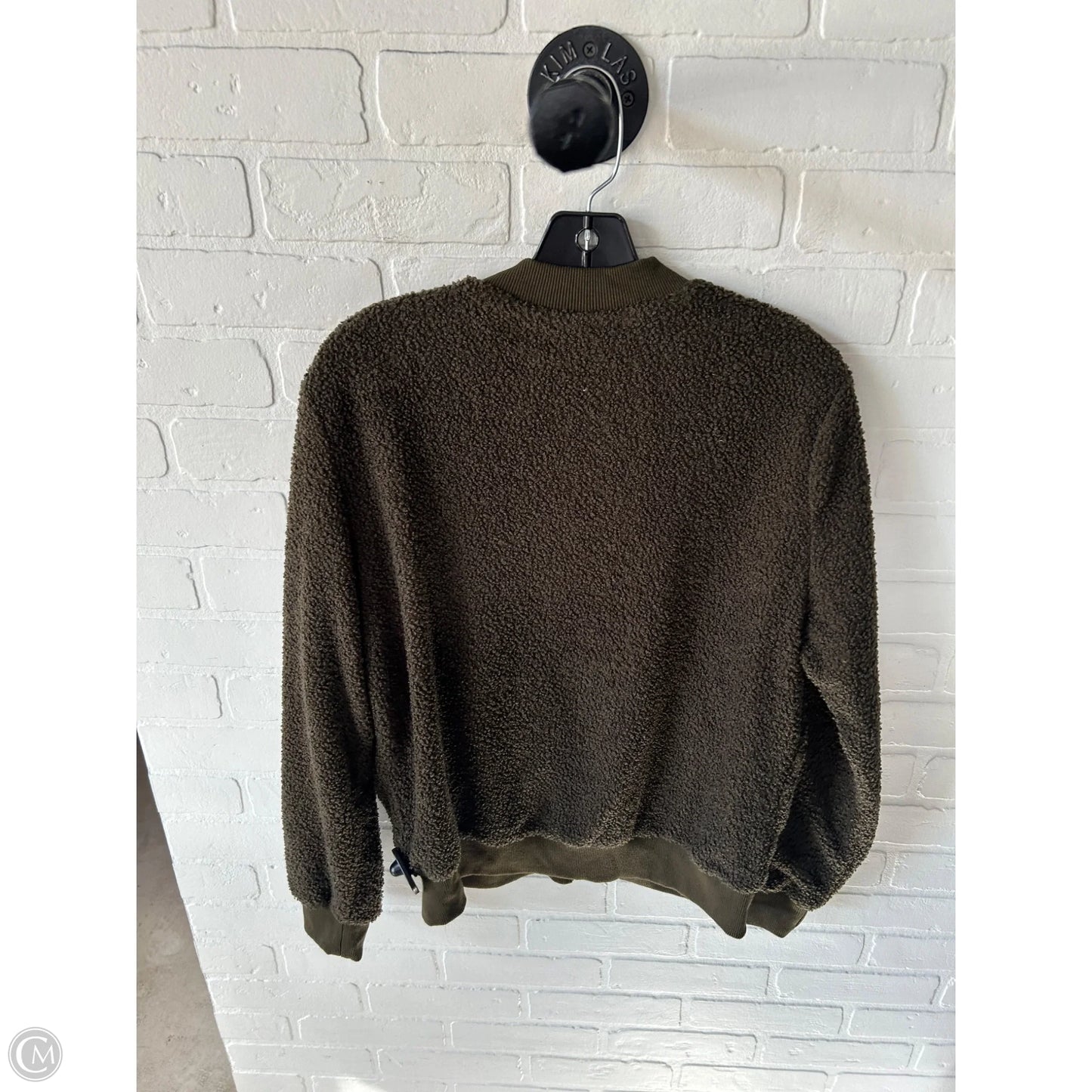 Jacket Moto By Clothes Mentor In Green, Size: M