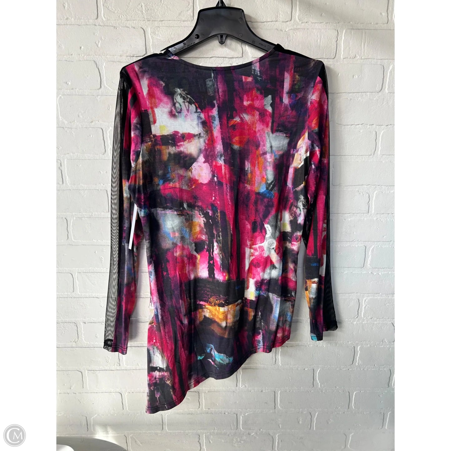 Top Long Sleeve By Clothes Mentor In Black & Pink, Size: L