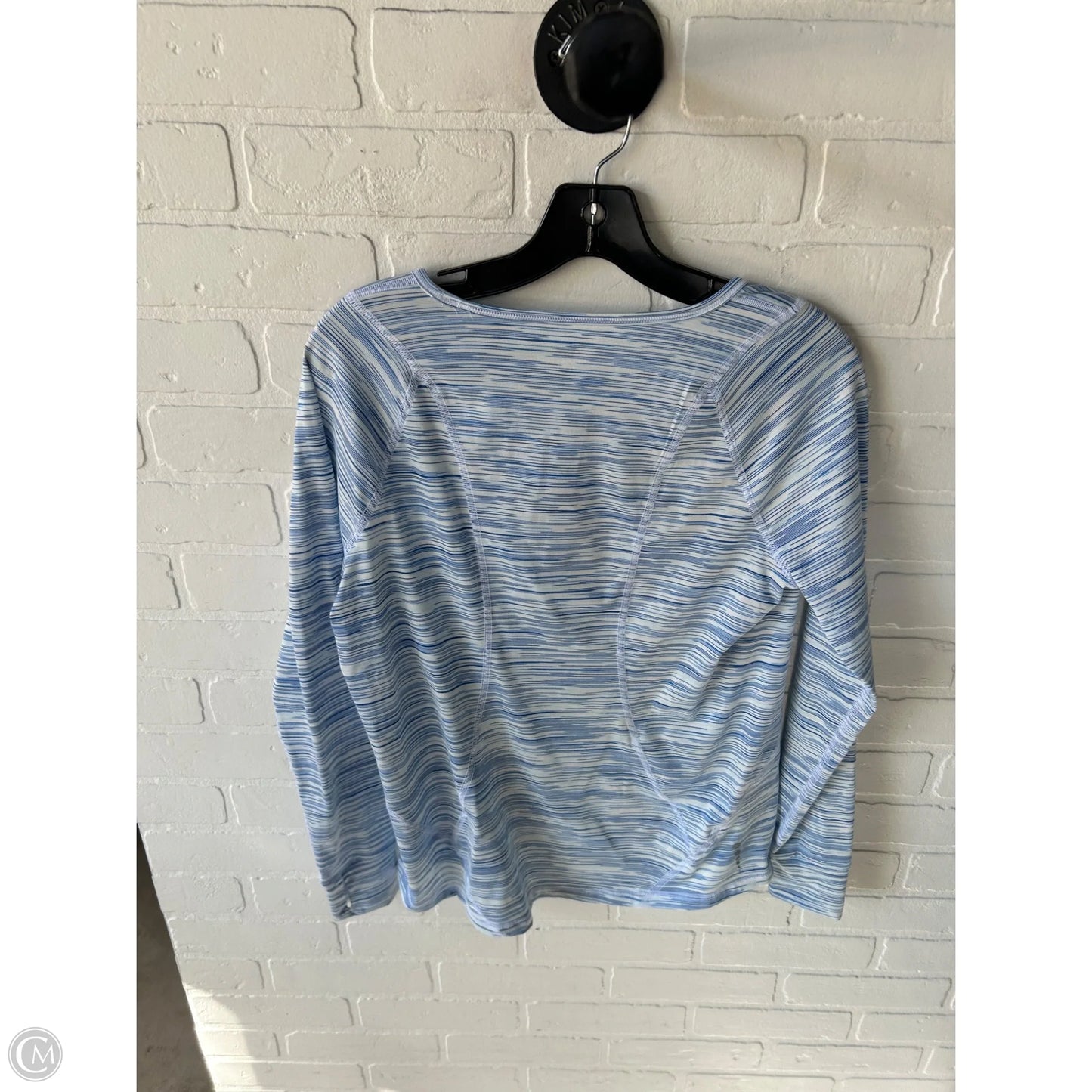 Top Long Sleeve By Talbots In Blue & White, Size: Mp