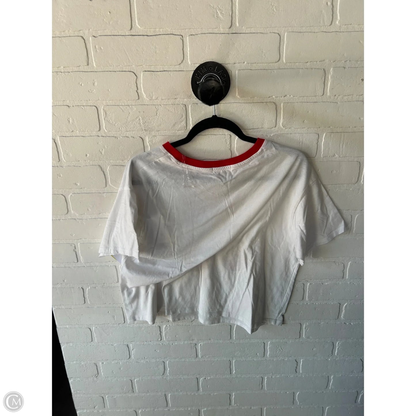 Top Short Sleeve Basic By No Comment In Red & White, Size: Xl