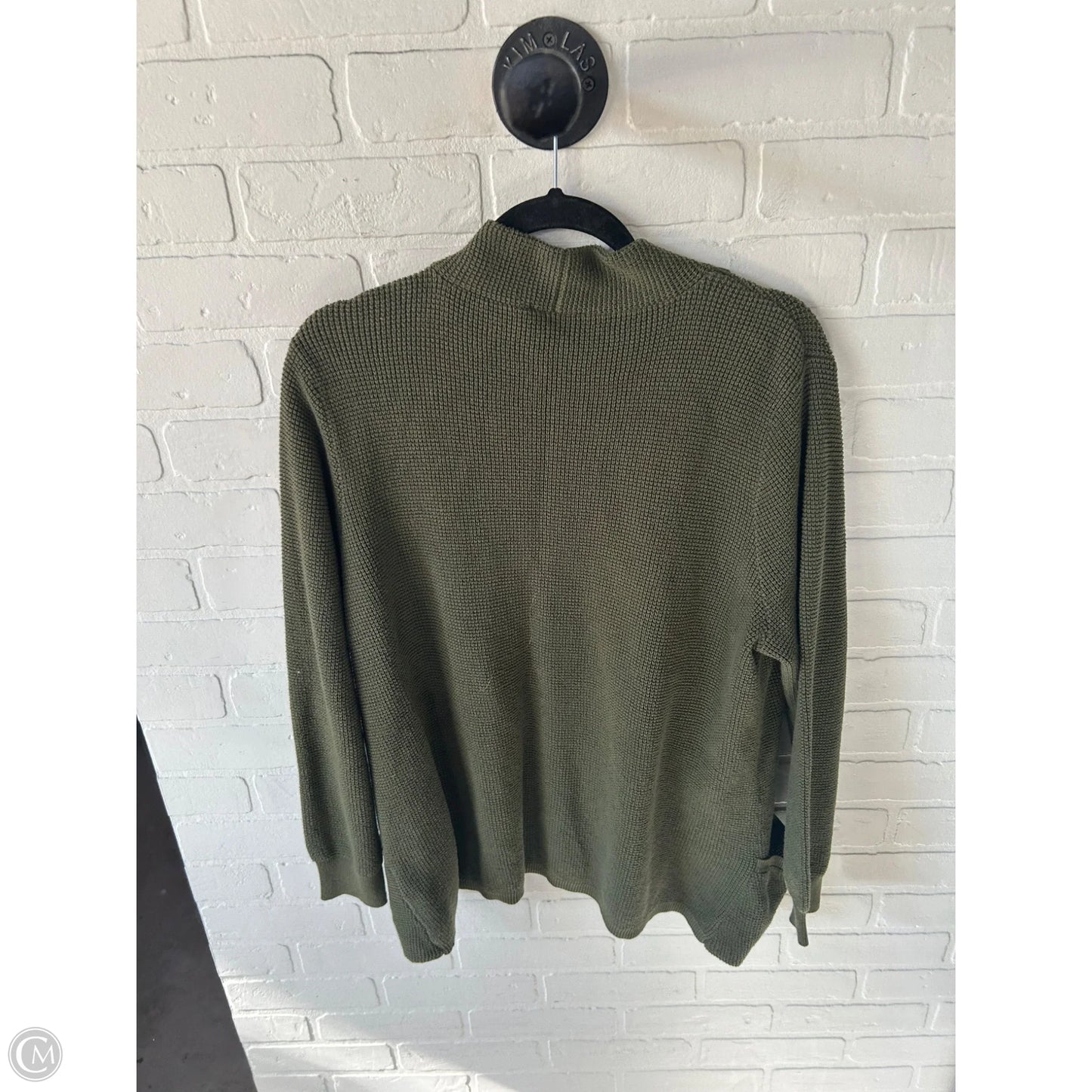 Sweater Cardigan By Belle By Kim Gravel In Green, Size: L