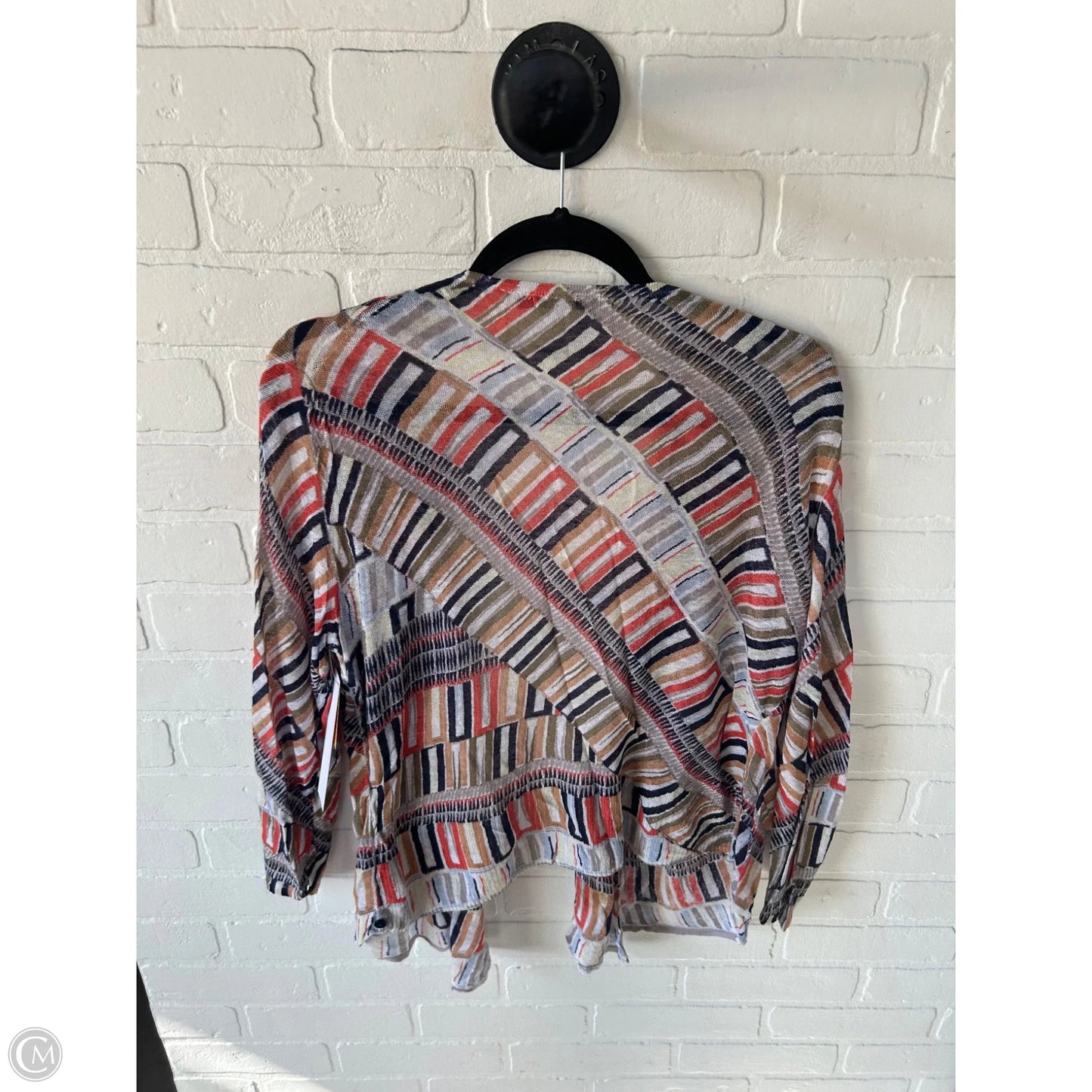 Cardigan By Nic + Zoe In Blue & Orange, Size: L