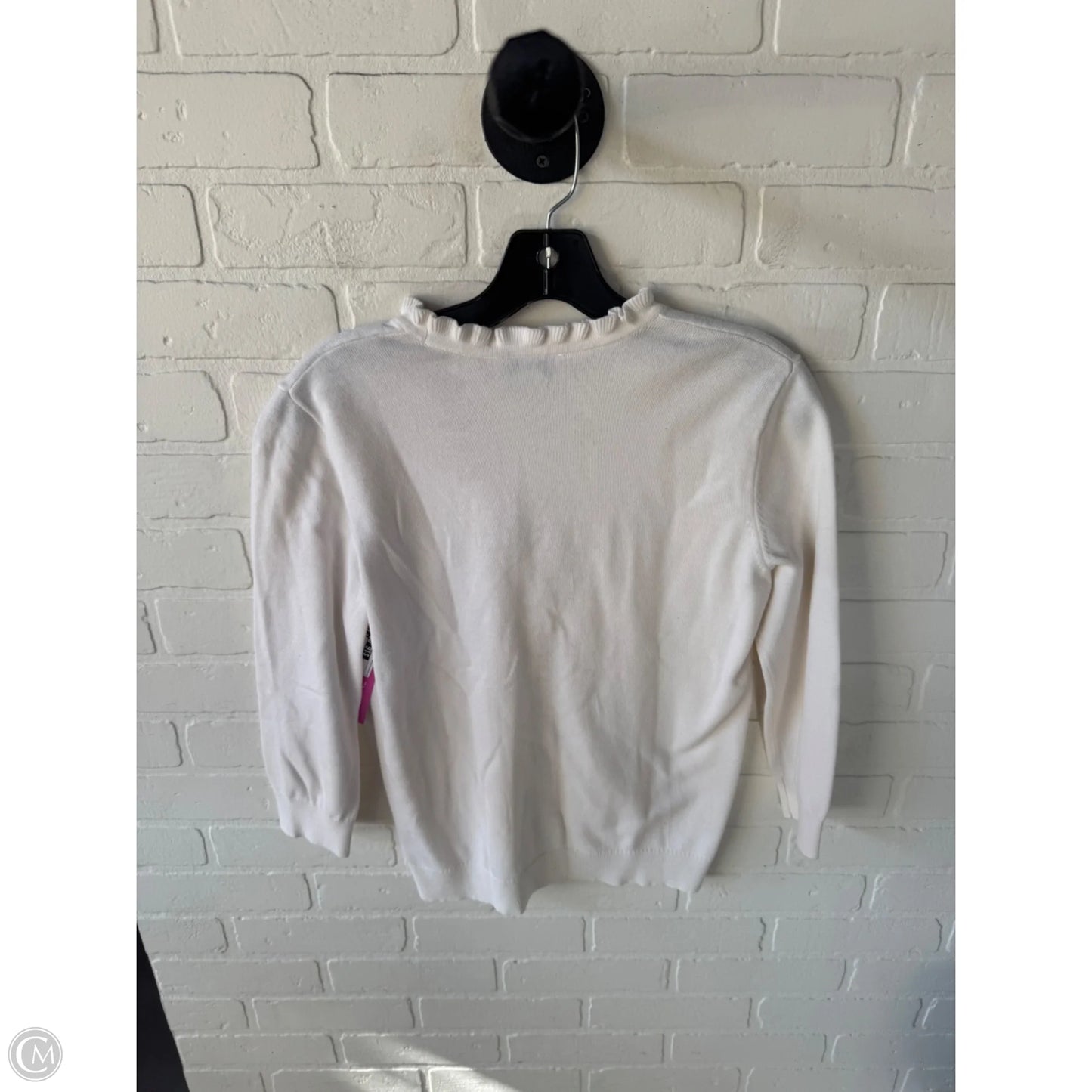 Sweater Cardigan By Loft In Cream, Size: S