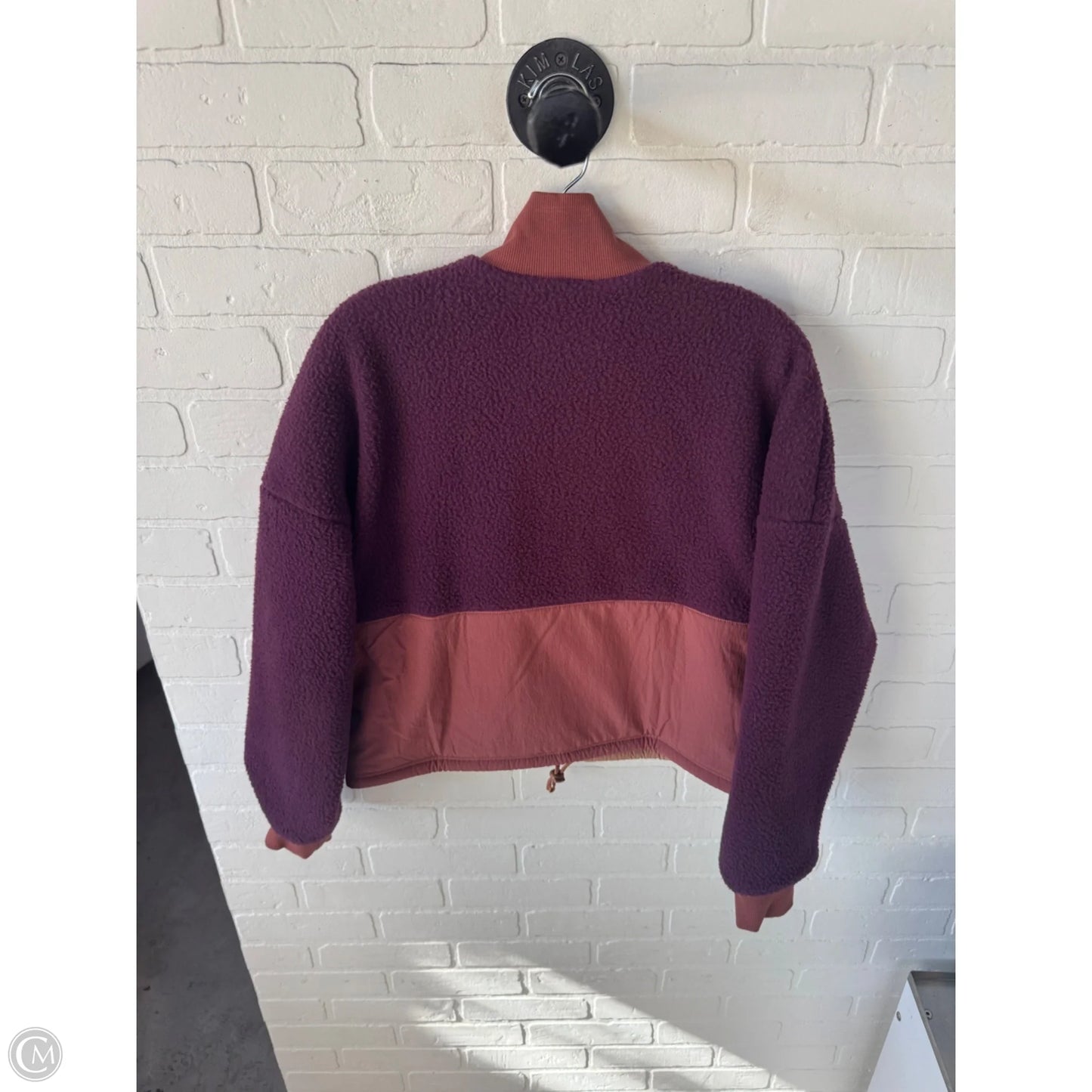 Jacket Fleece By Fabletics In Brown & Purple, Size: S