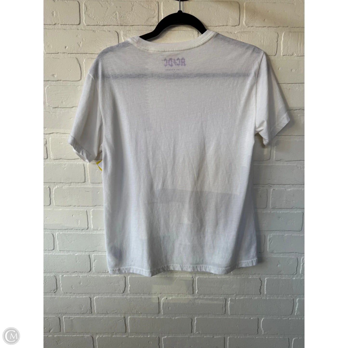 Top Short Sleeve By Lucky Brand In Purple & White, Size: S