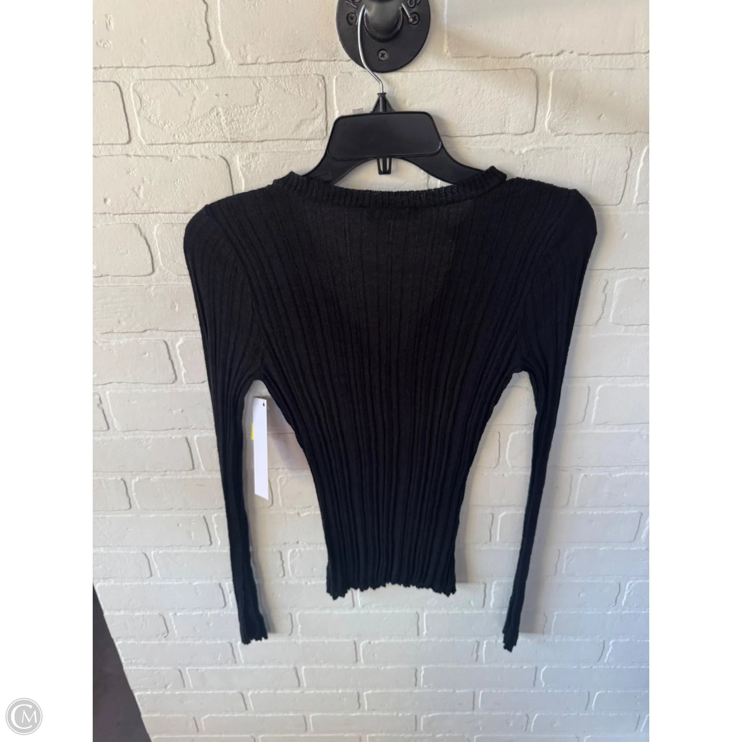 Top Long Sleeve By Workshop In Black, Size: S