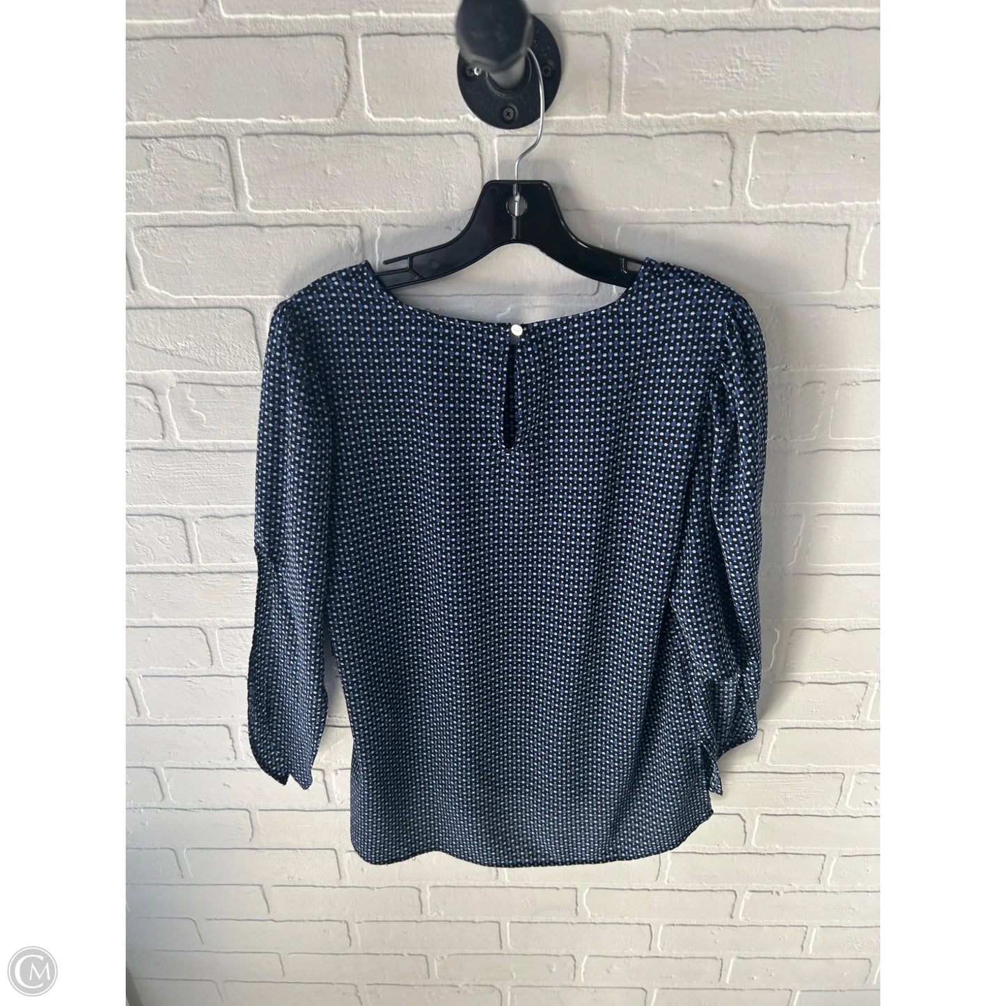 Top 3/4 Sleeve By Cece In Blue, Size: S