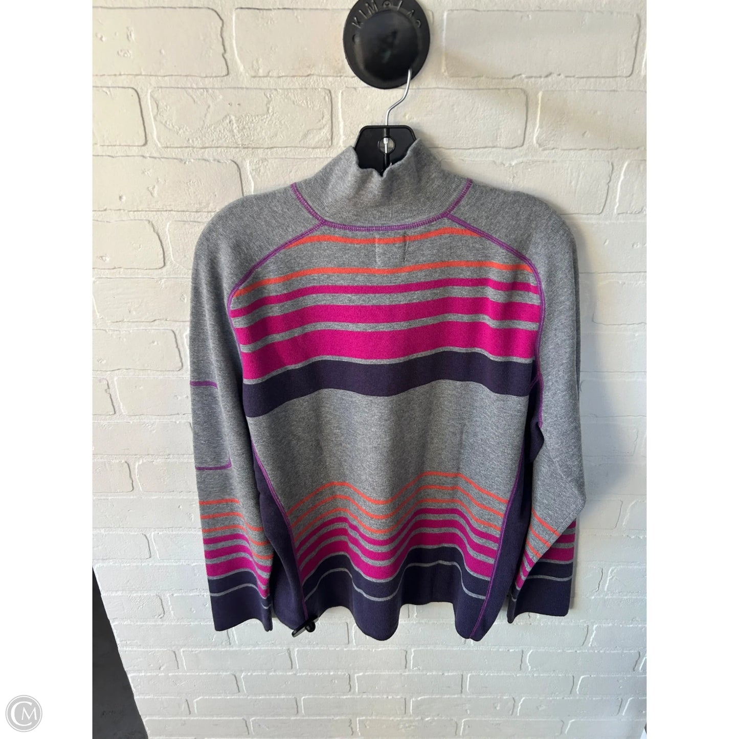Sweater By Title Nine In Grey & Purple, Size: Xl