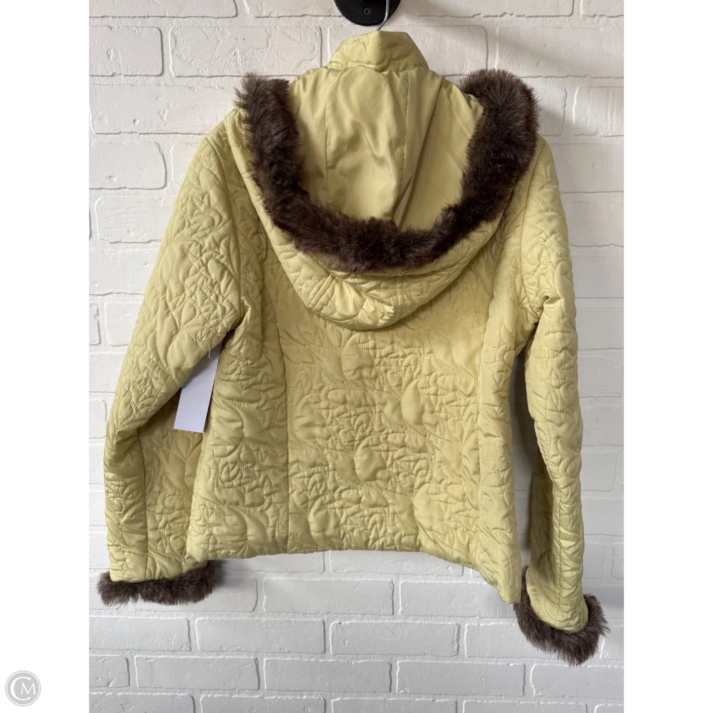 Jacket Puffer & Quilted By Cabi In Yellow, Size: M