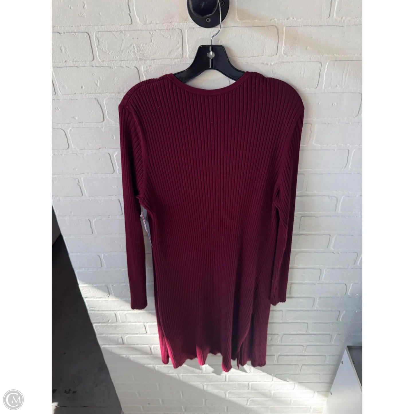 Sweater Cardigan By Faded Glory In Red, Size: Xl