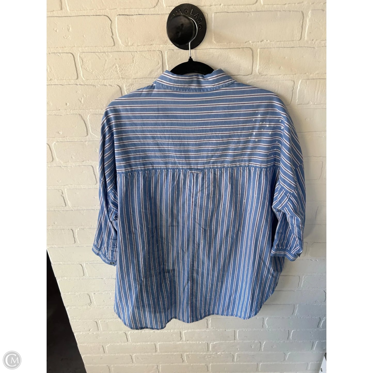 Top Short Sleeve By Pilcro In Blue & White, Size: Xs