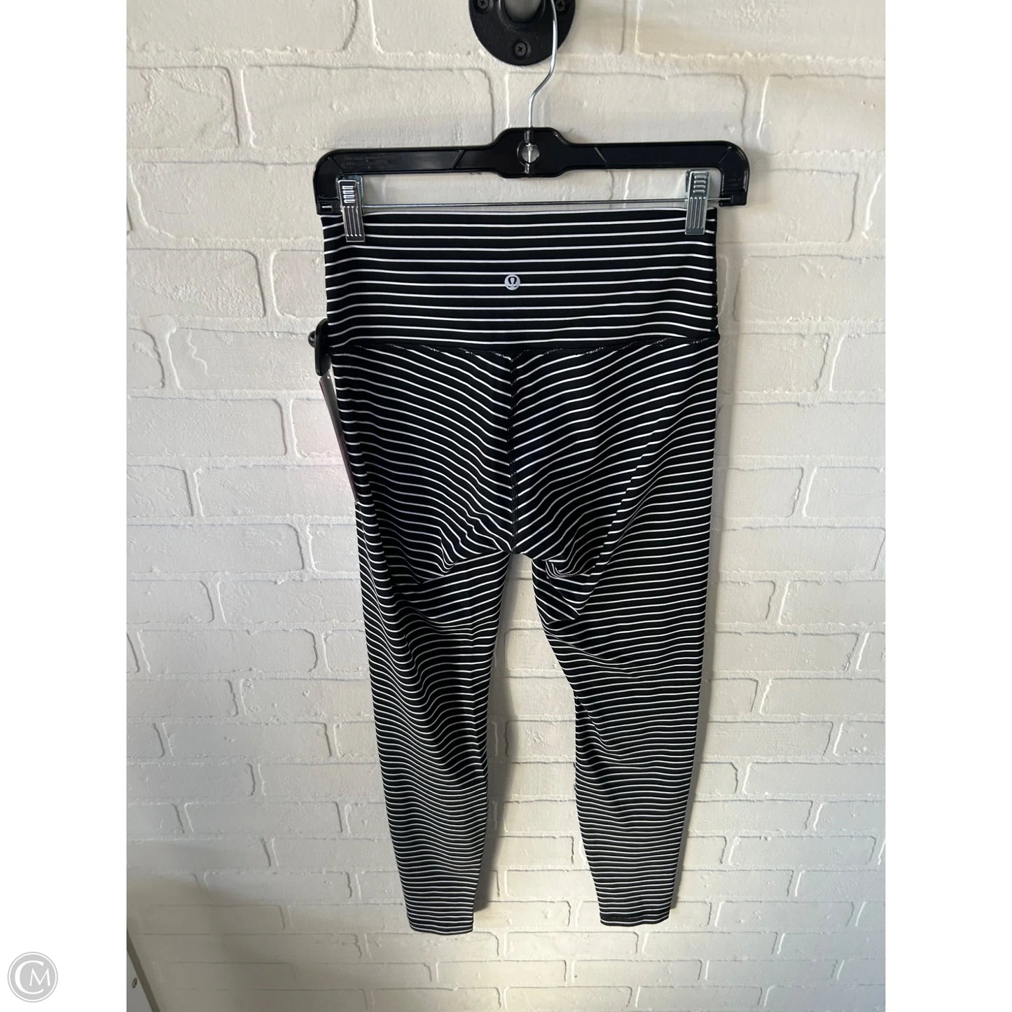 Athletic Leggings By Lululemon In Black & White, Size: 8