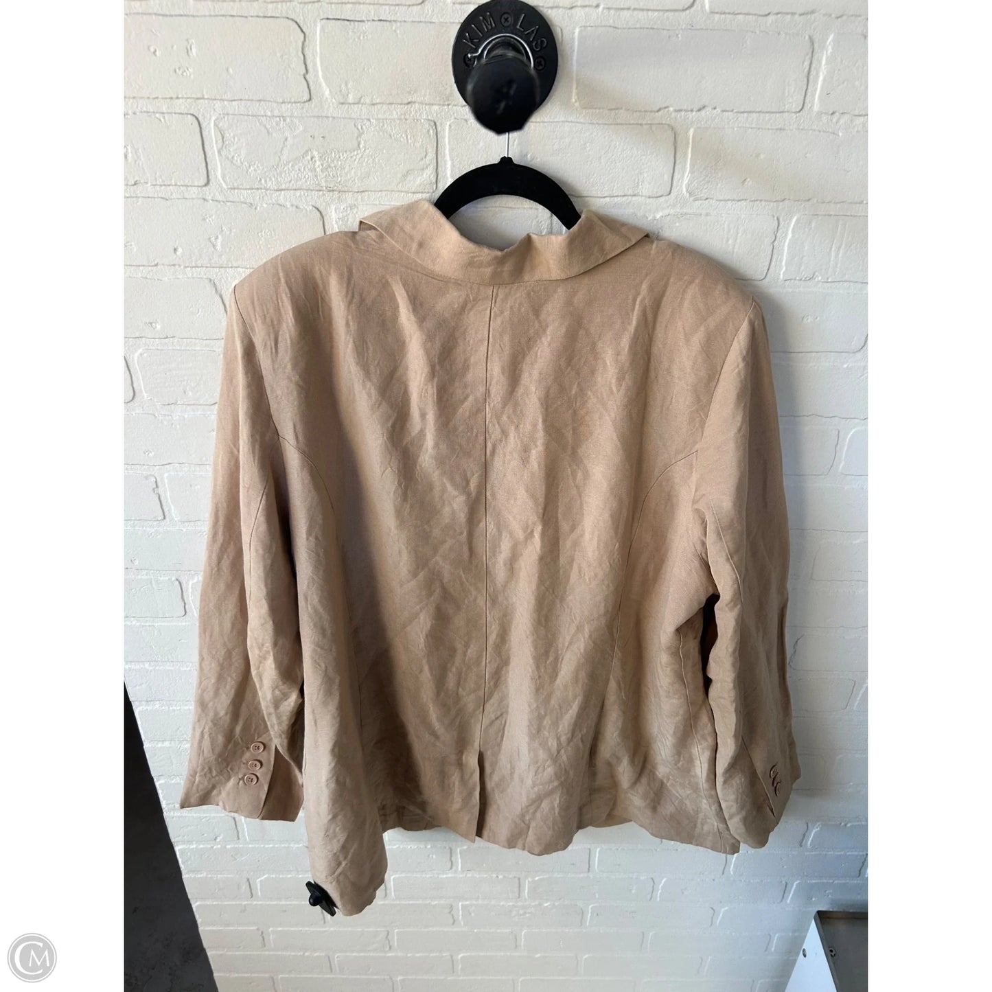 Blazer By Jessica London In Tan, Size: 24