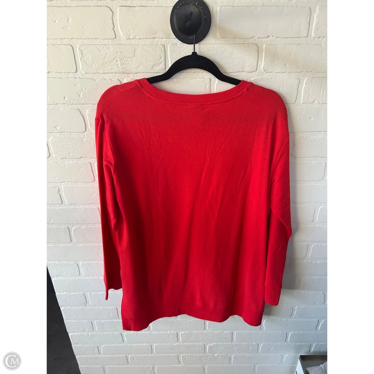 Sweatshirt Crewneck By Chicos In Red, Size: M