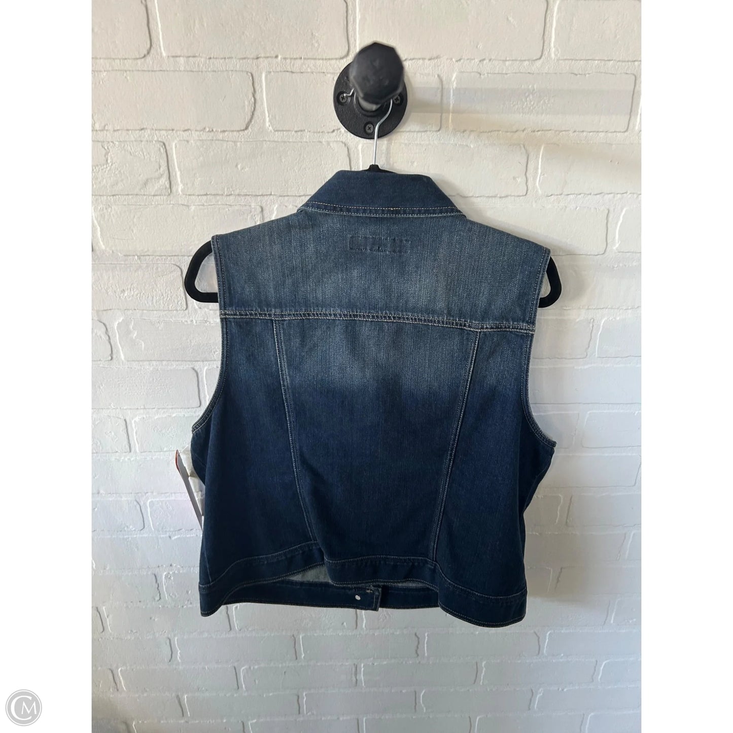 Vest Other By Chicos In Blue Denim, Size: L