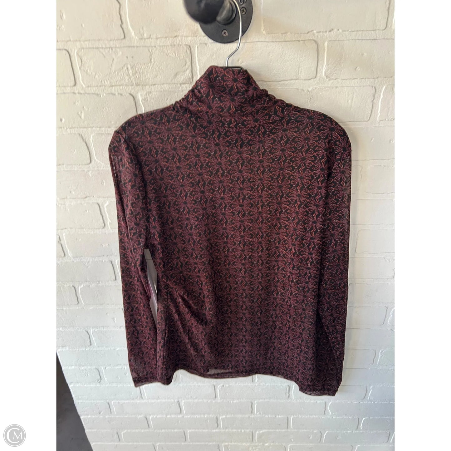 Top Long Sleeve By White House Black Market In Black & Purple, Size: M