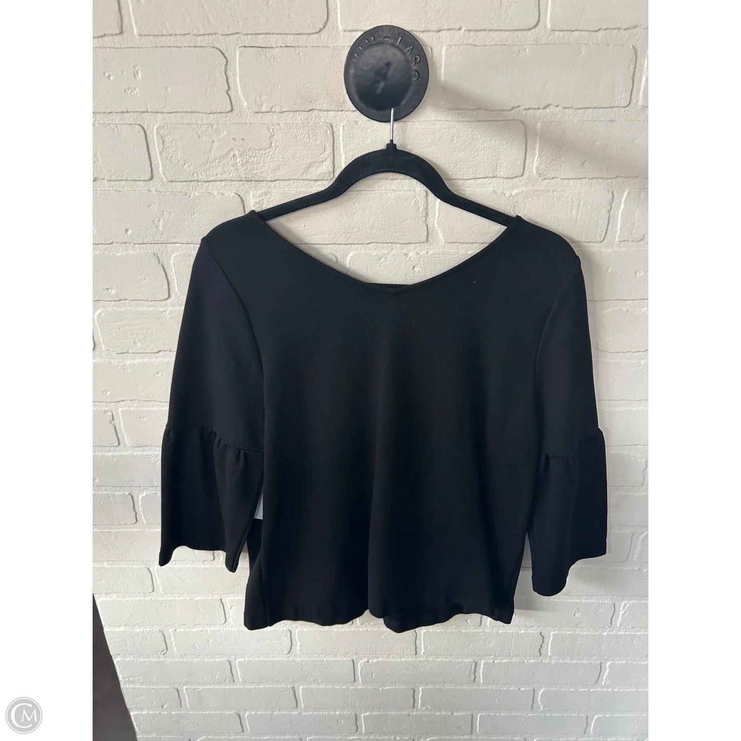 Top 3/4 Sleeve By Ann Taylor In Black, Size: Lp