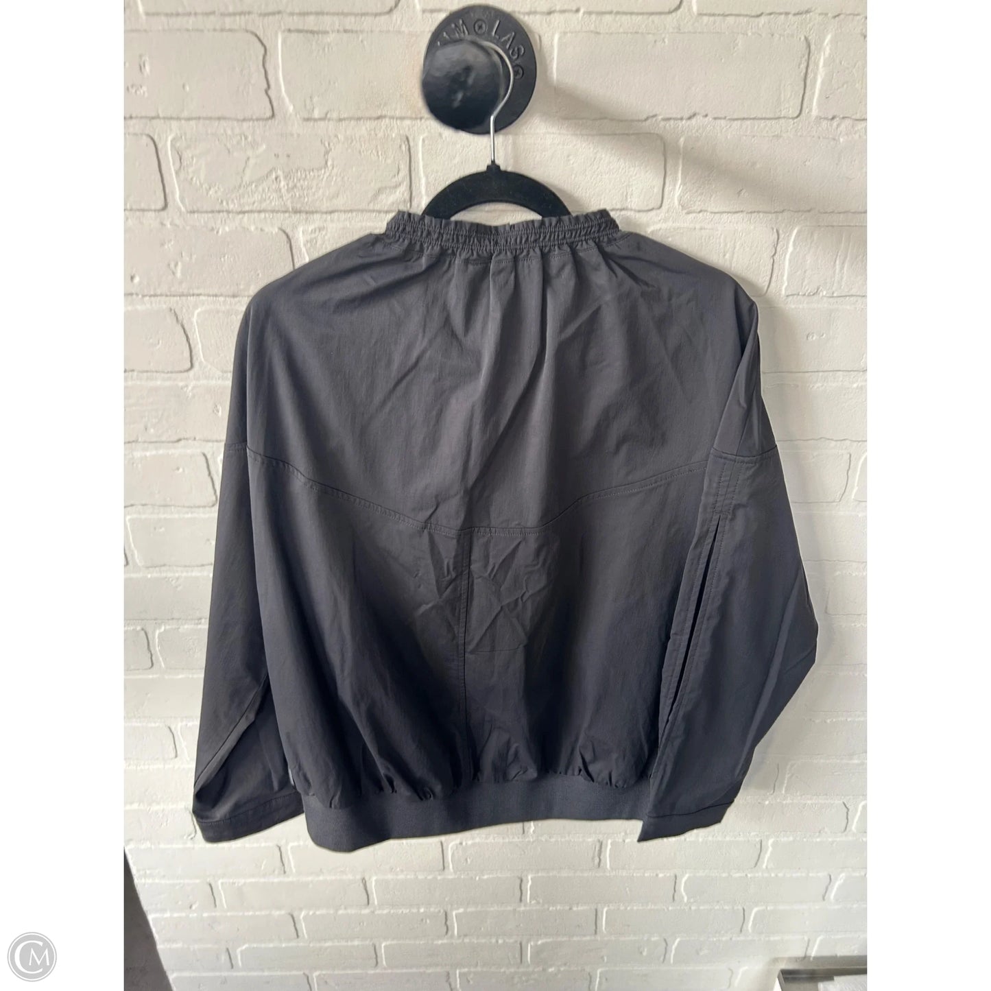 Jacket Moto By Clothes Mentor In Grey, Size: M