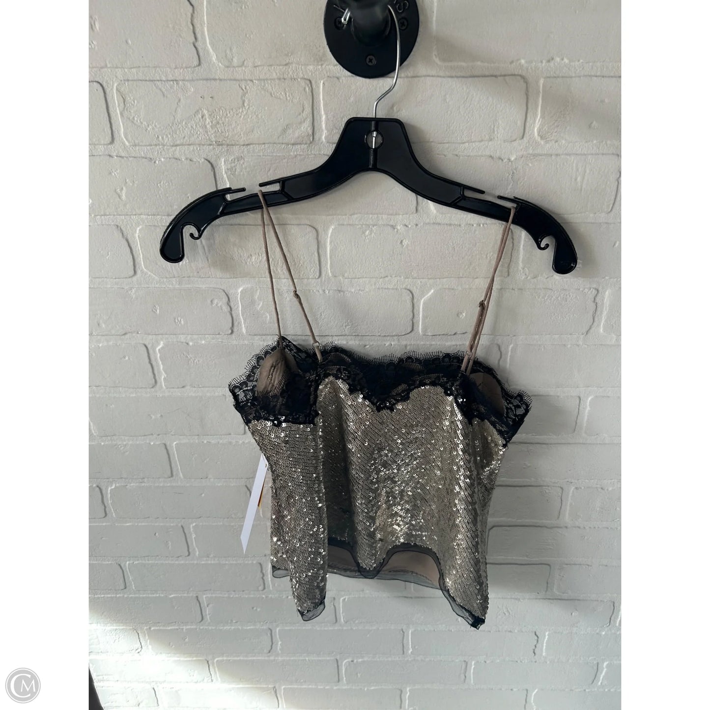 Top Sleeveless By J. Crew In Black & Gold, Size: S