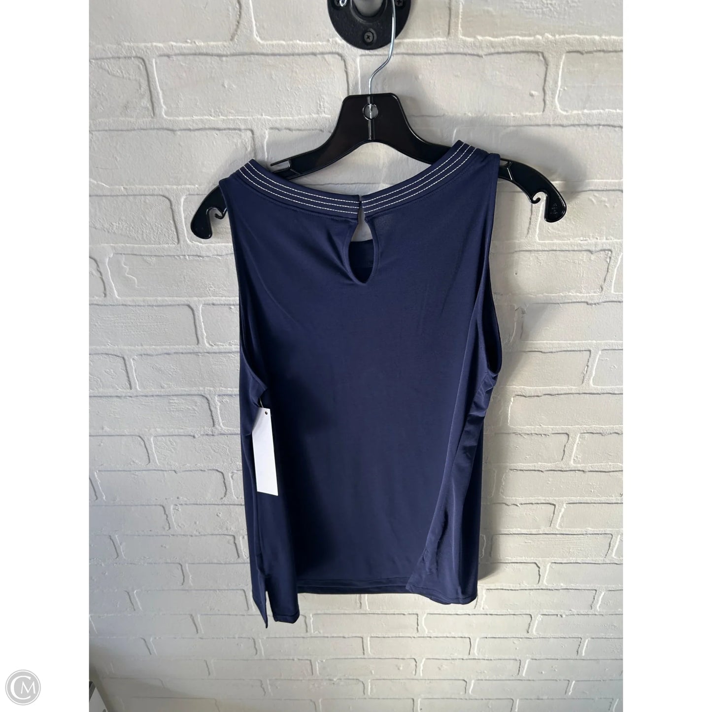 Top Sleeveless By Lane Bryant In Blue & White, Size: M