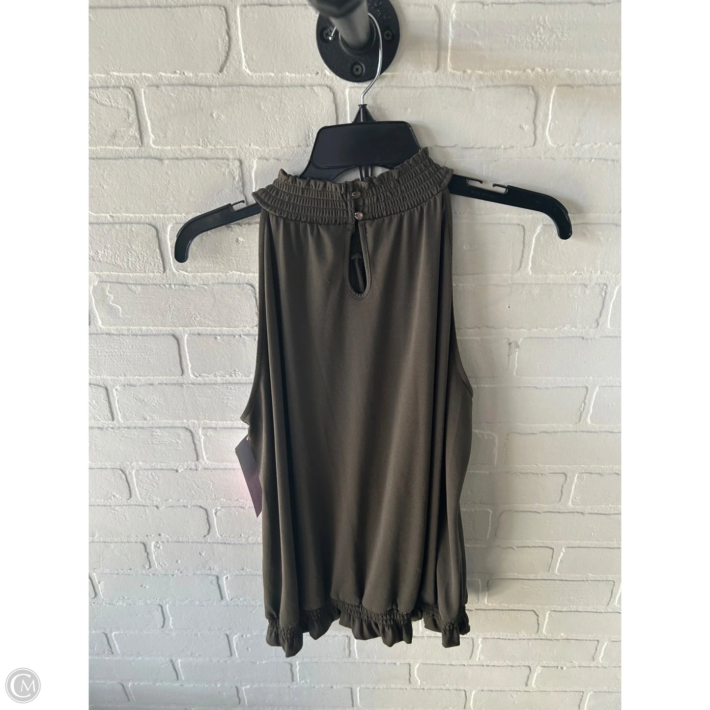 Top Sleeveless By Adrianna Papell In Green, Size: Xl