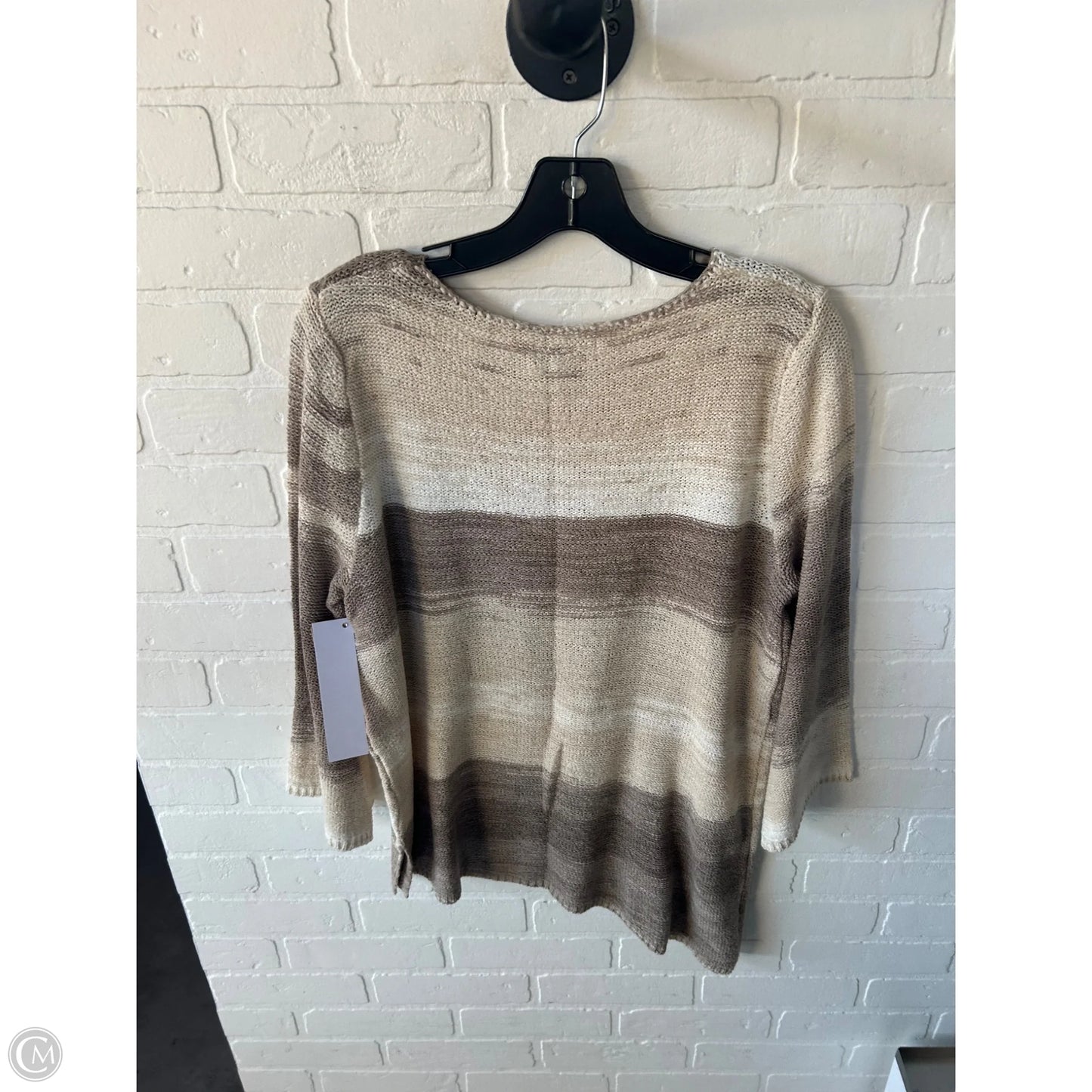 Sweater By Dana Buchman In Tan, Size: L