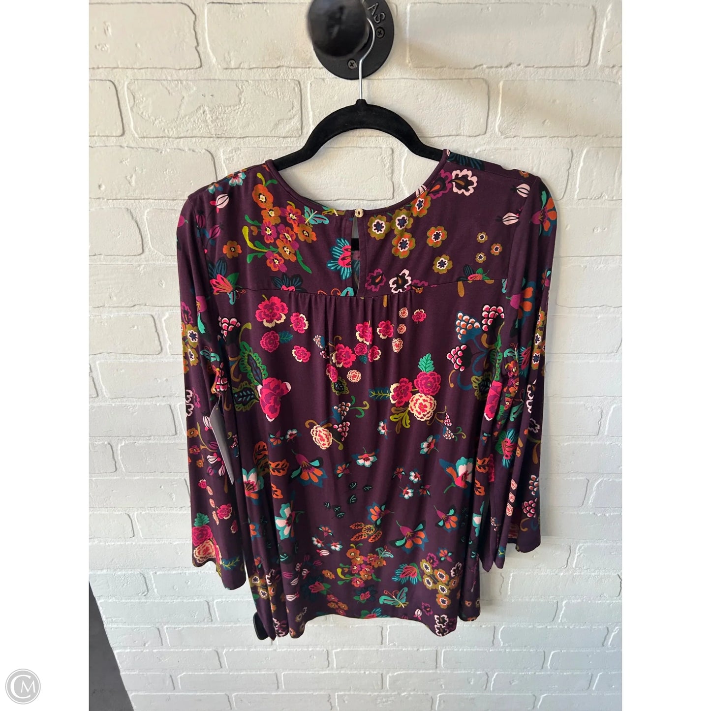 Tunic Long Sleeve By Johnny Was In Purple, Size: M