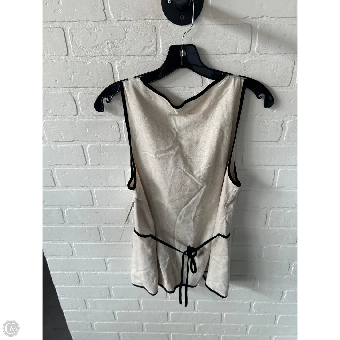 Top Sleeveless By Bagatelle In Black & Tan, Size: M