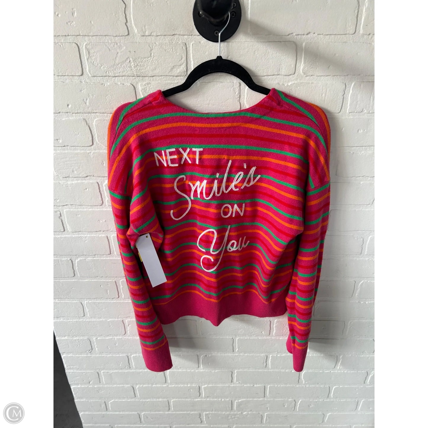 Sweater By Kerri Rosenthal In Green & Pink, Size: S