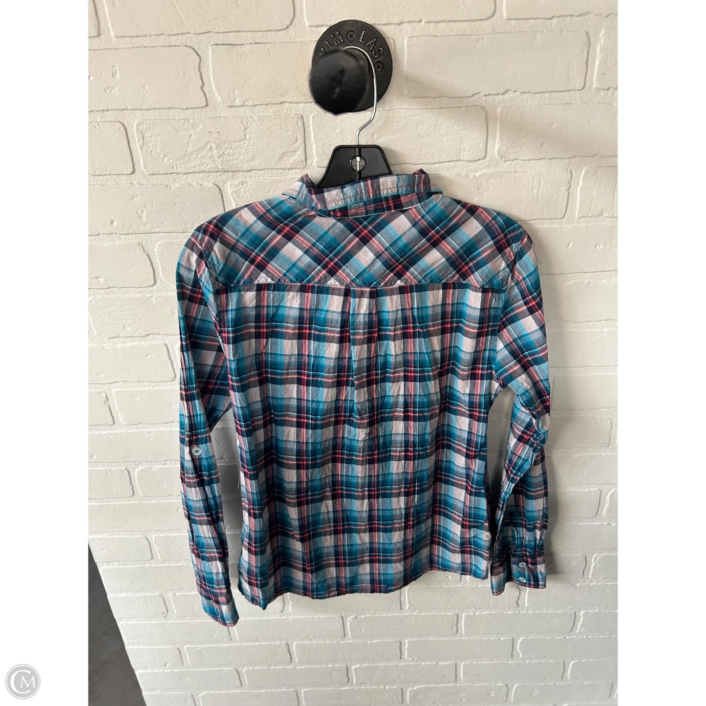 Top Long Sleeve By Prana In Blue & Red, Size: Xs