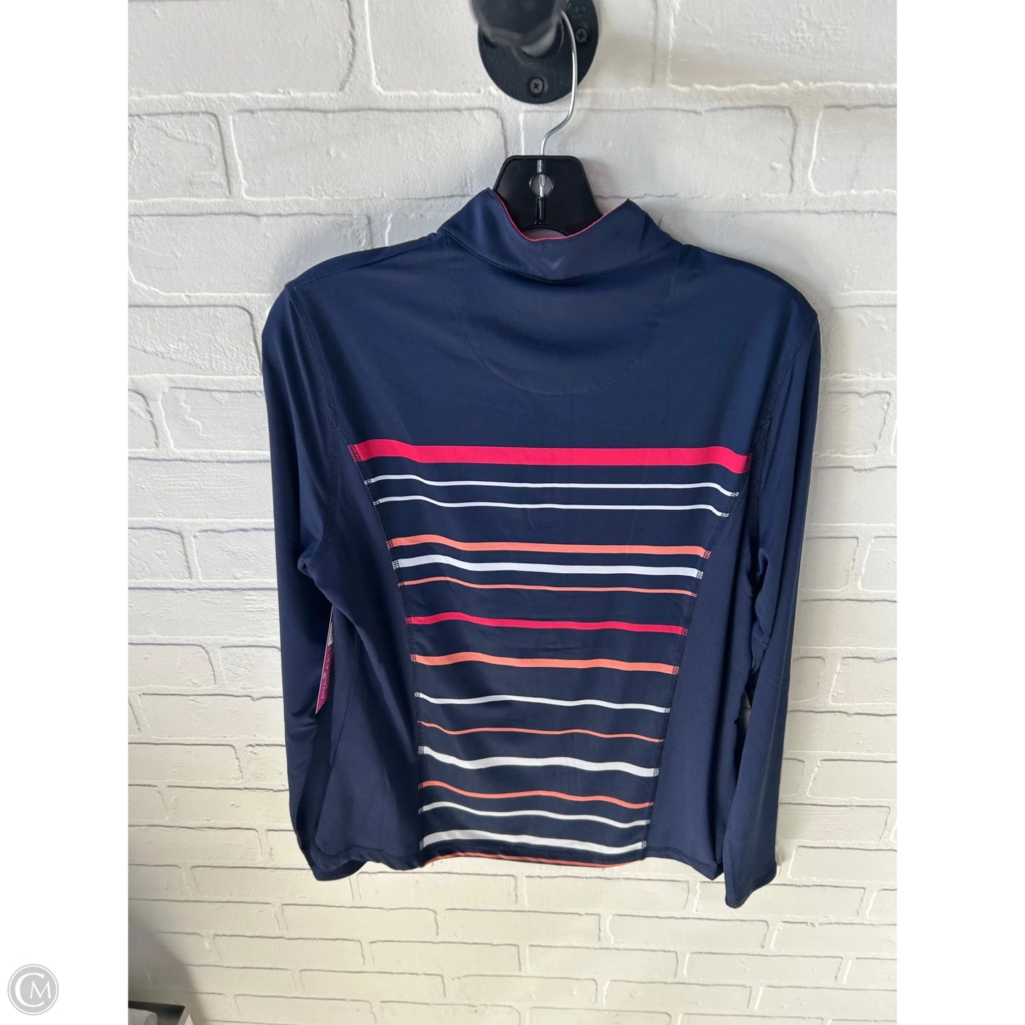 Athletic Top Long Sleeve Crewneck By Callaway In Blue & Orange, Size: L