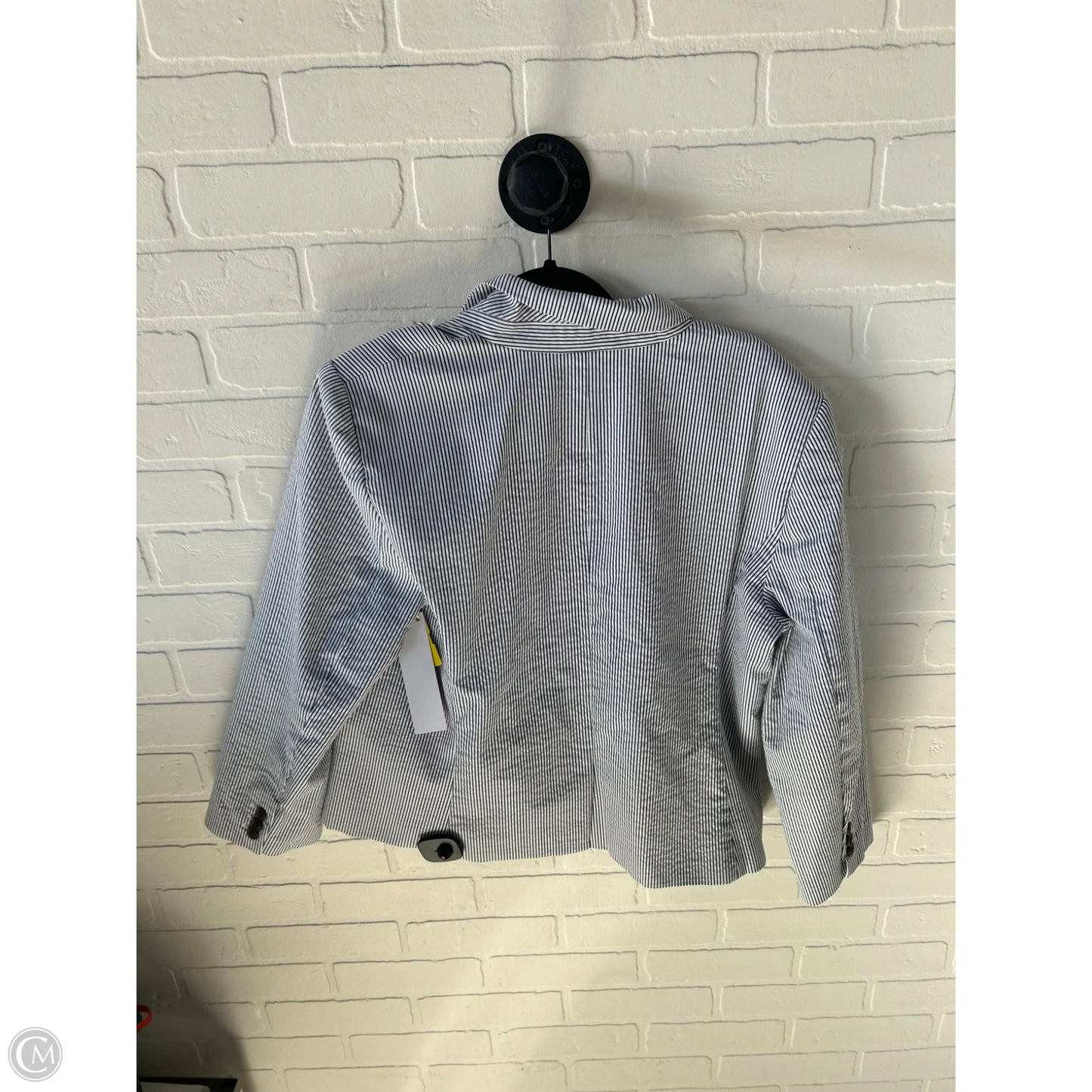 Blazer By Ann Taylor In Blue & White, Size: Xl