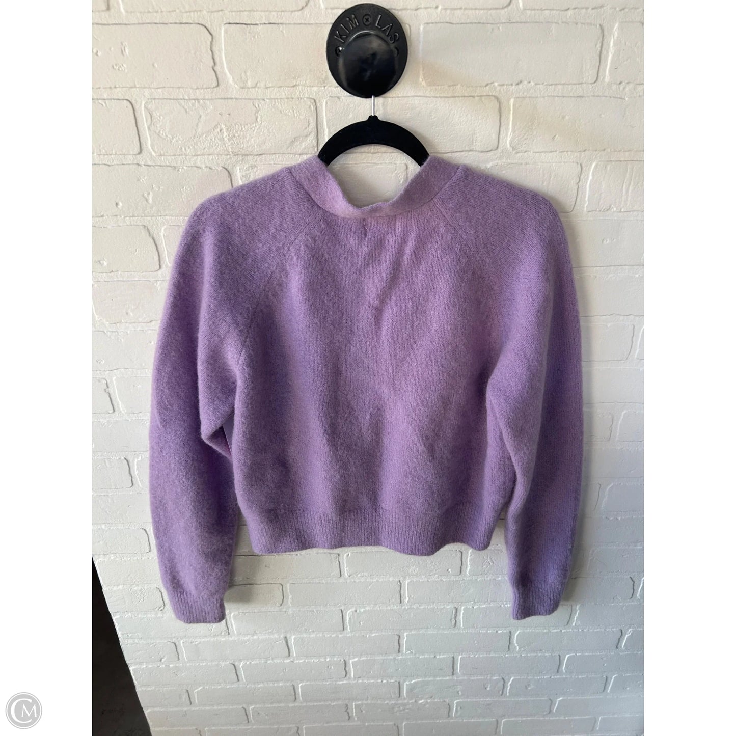 Sweater Cardigan By H&m In Purple, Size: L