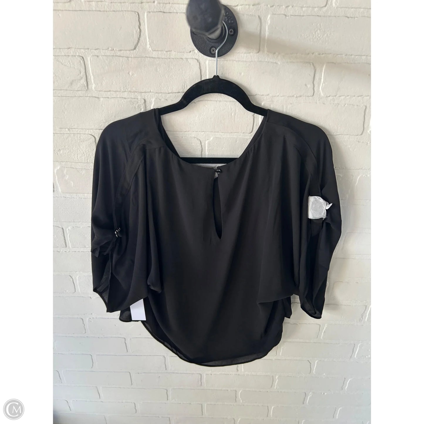 Top Short Sleeve By White House Black Market In Black, Size: Sp