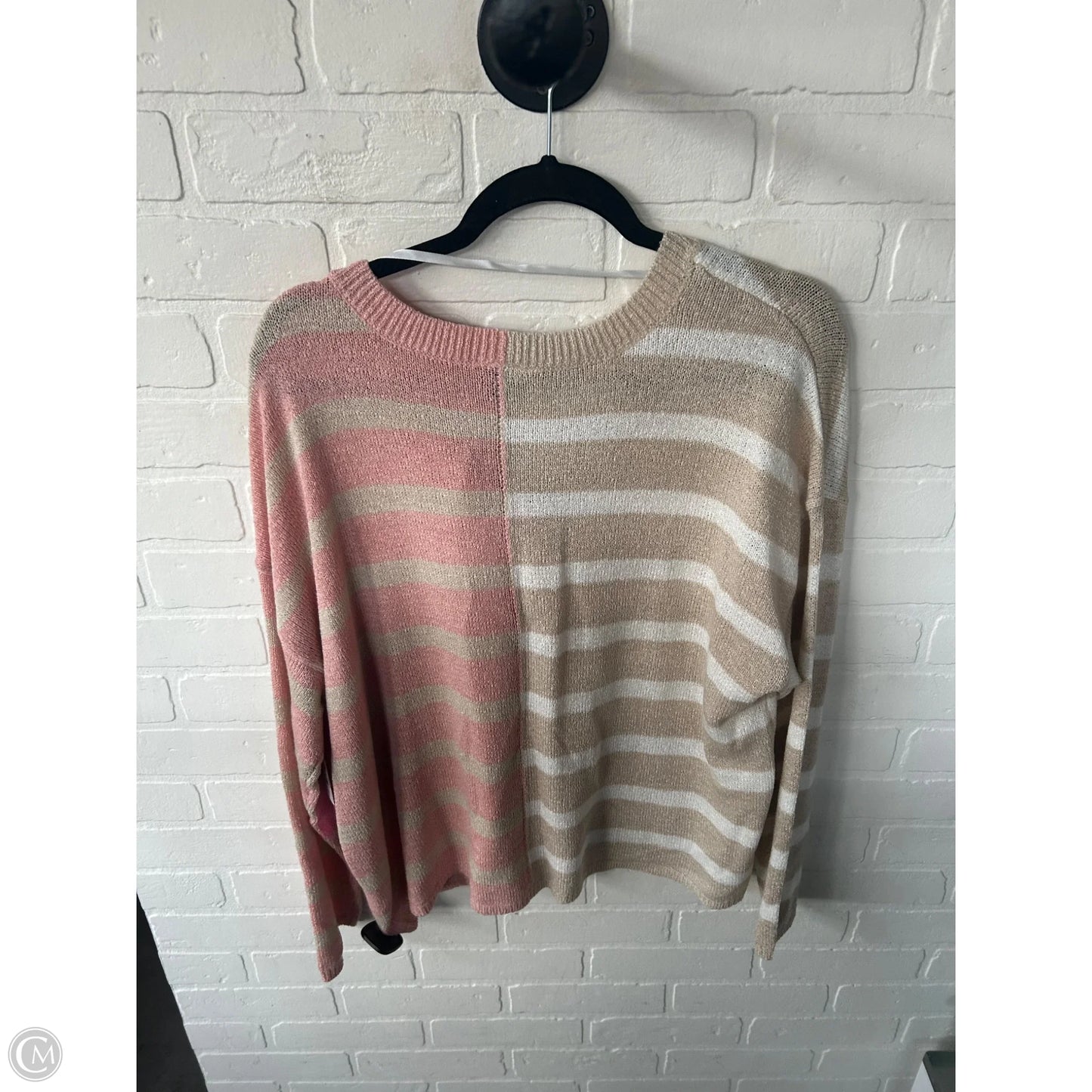 Sweater By Torrid In Pink & Tan, Size: 1x