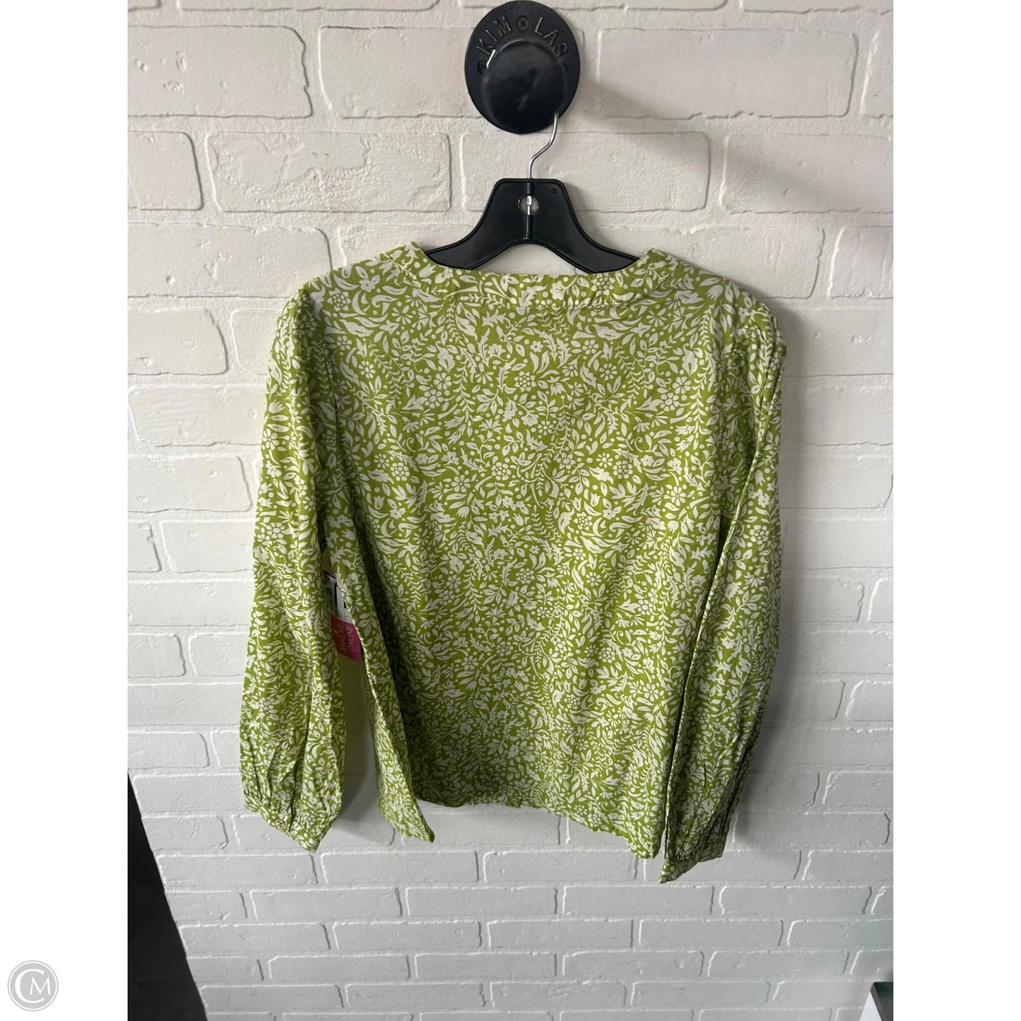 Top Long Sleeve By Any Body In Green, Size: S