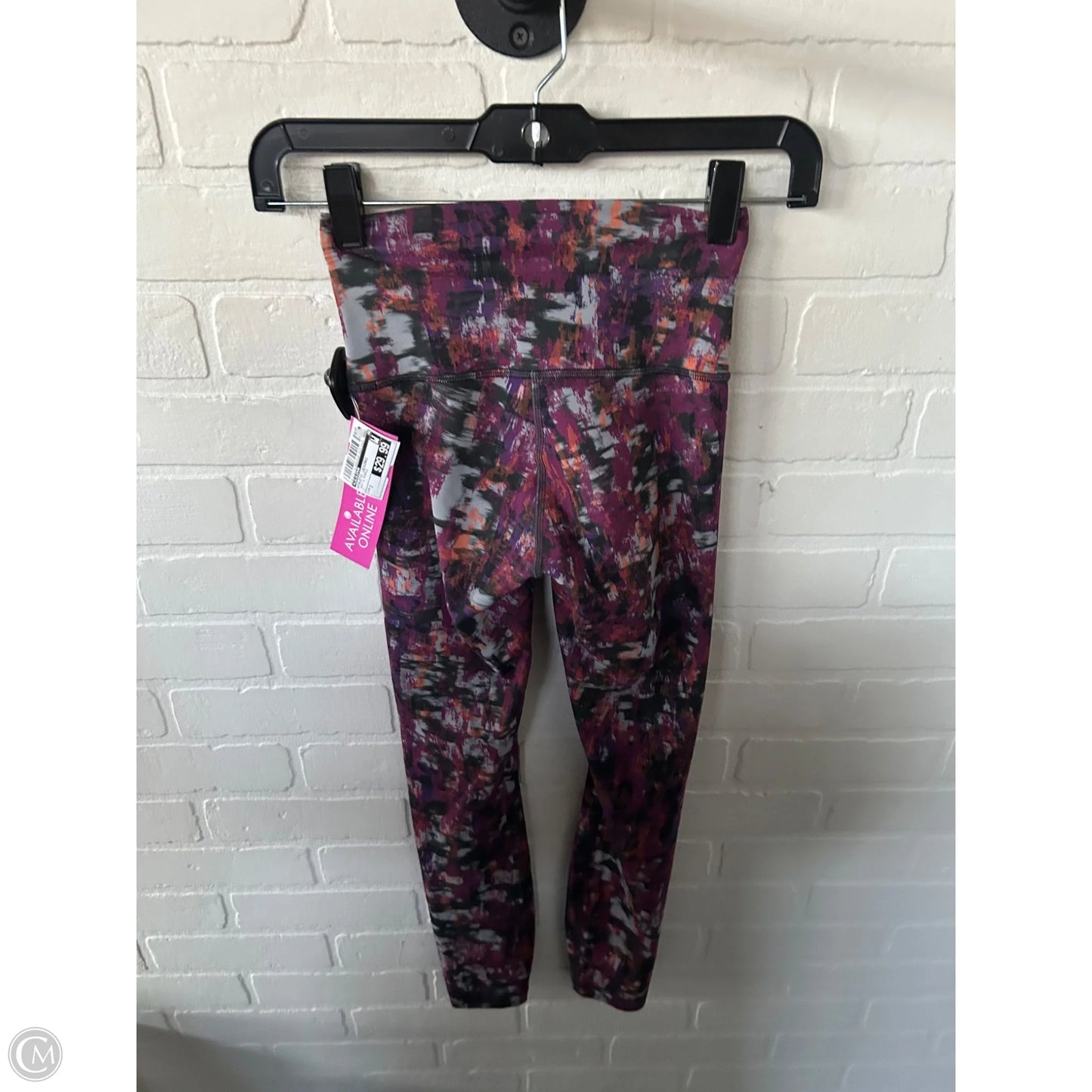 Athletic Leggings By Lululemon In Grey & Purple, Size: 2