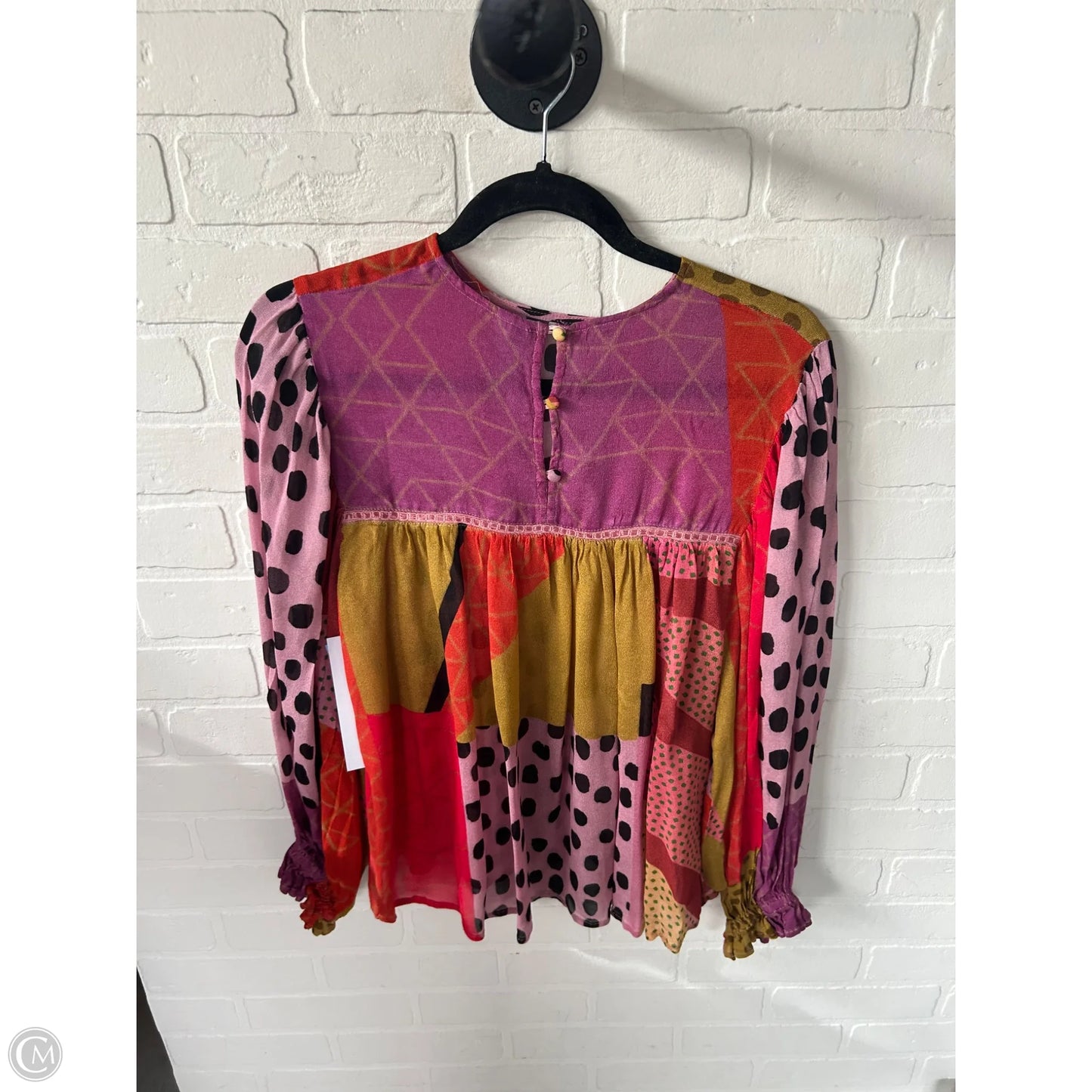 Top Long Sleeve By Blanknyc In Orange & Purple, Size: Xs