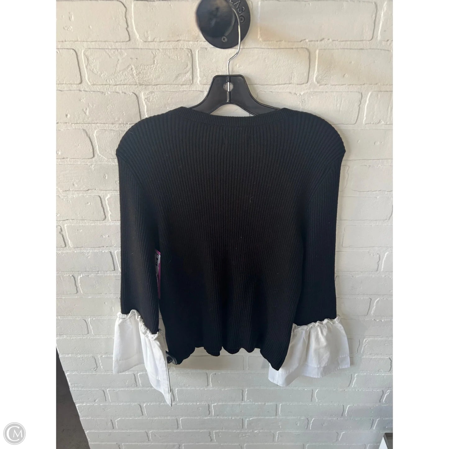 Sweater By Maeve In Black & White, Size: Xl