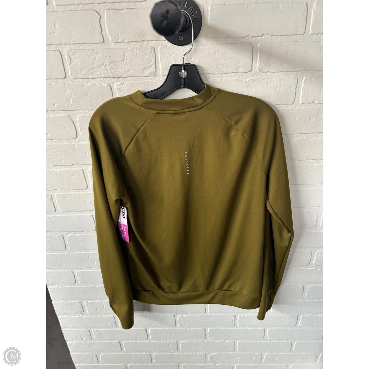 Athletic Top Long Sleeve Crewneck By Nike In Green, Size: S